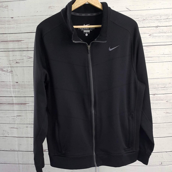 Nike Other - Nike Therma-Fit black zipper long sleeve jacket/L